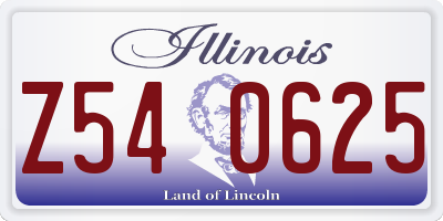 IL license plate Z540625