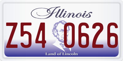 IL license plate Z540626