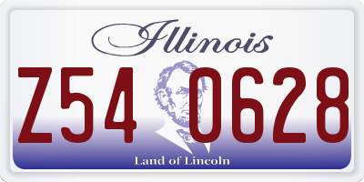 IL license plate Z540628