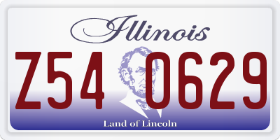 IL license plate Z540629