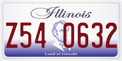 IL license plate Z540632