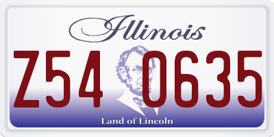 IL license plate Z540635