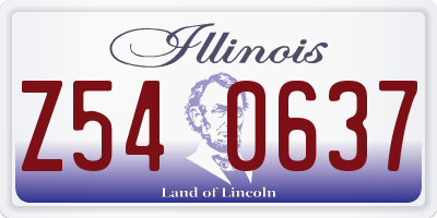 IL license plate Z540637