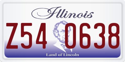 IL license plate Z540638