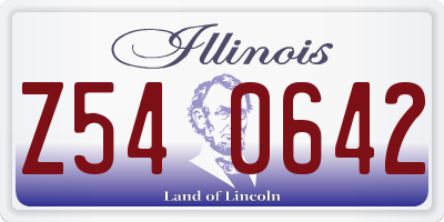 IL license plate Z540642