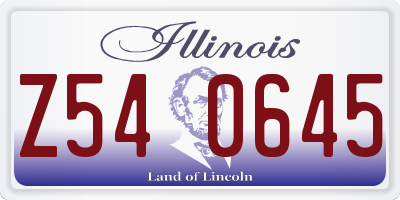IL license plate Z540645