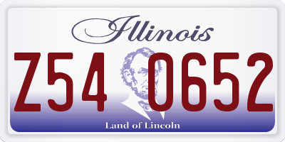 IL license plate Z540652