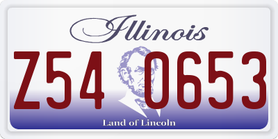 IL license plate Z540653