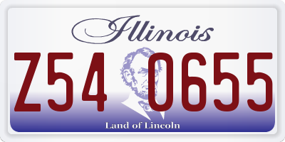 IL license plate Z540655