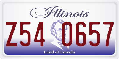 IL license plate Z540657