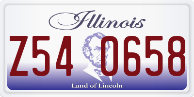 IL license plate Z540658