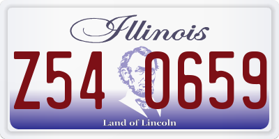 IL license plate Z540659