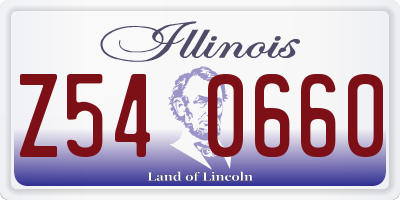 IL license plate Z540660