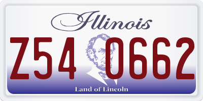IL license plate Z540662