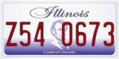 IL license plate Z540673