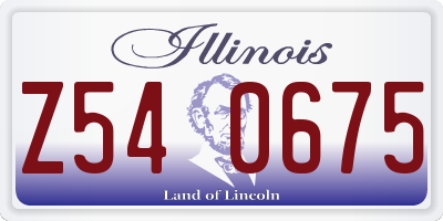 IL license plate Z540675