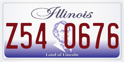 IL license plate Z540676