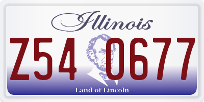 IL license plate Z540677