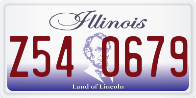 IL license plate Z540679