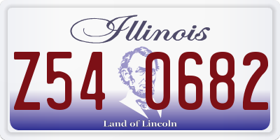 IL license plate Z540682