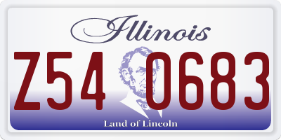 IL license plate Z540683