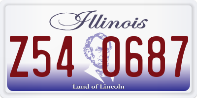 IL license plate Z540687