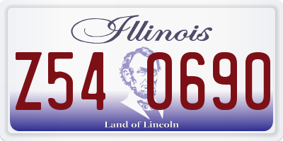 IL license plate Z540690