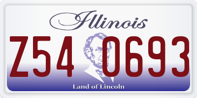 IL license plate Z540693