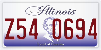 IL license plate Z540694