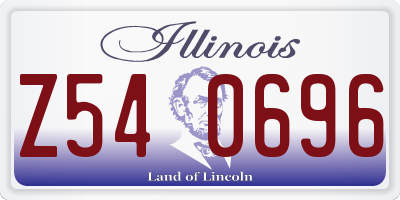 IL license plate Z540696