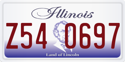 IL license plate Z540697