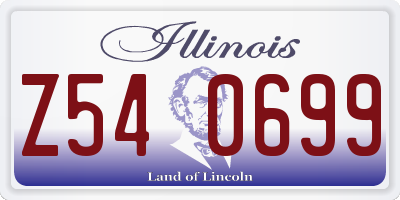 IL license plate Z540699