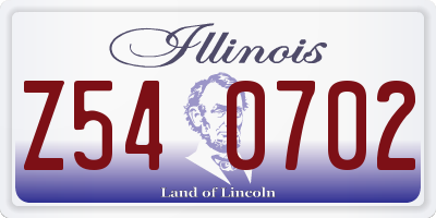 IL license plate Z540702