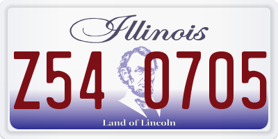 IL license plate Z540705