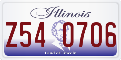 IL license plate Z540706