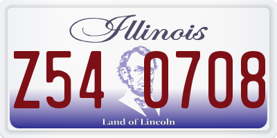 IL license plate Z540708