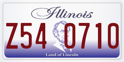 IL license plate Z540710