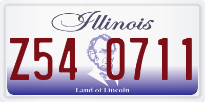 IL license plate Z540711