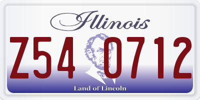 IL license plate Z540712