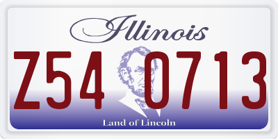 IL license plate Z540713