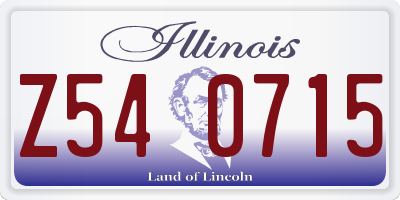 IL license plate Z540715