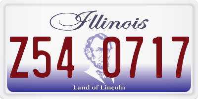 IL license plate Z540717