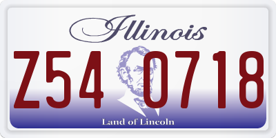 IL license plate Z540718