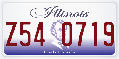 IL license plate Z540719