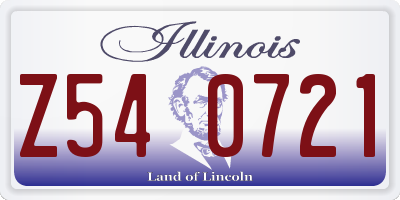 IL license plate Z540721