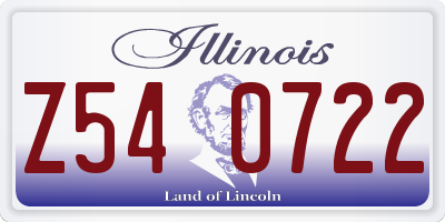 IL license plate Z540722