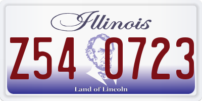 IL license plate Z540723