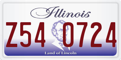 IL license plate Z540724