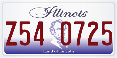 IL license plate Z540725