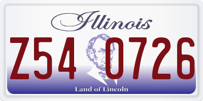 IL license plate Z540726